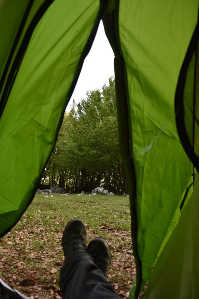 Pernottamento in tenda a Serradaino